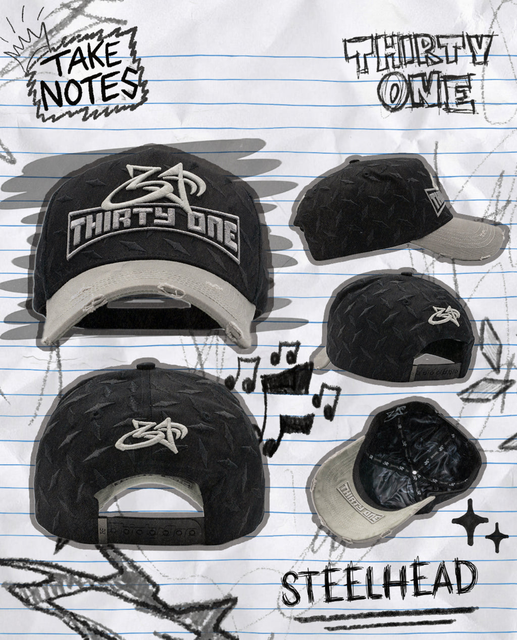 31 Hats Takes Notes - Steelhead