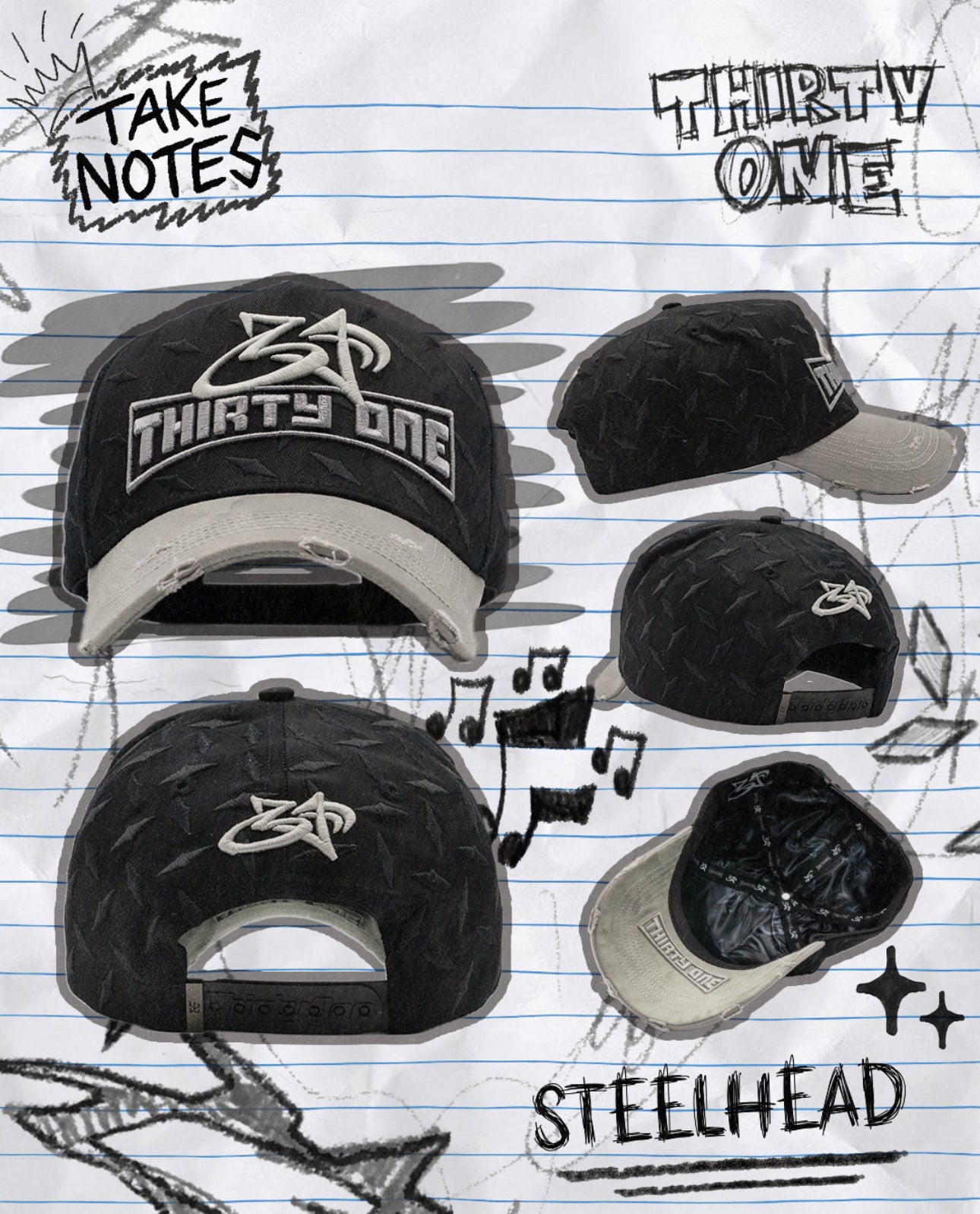 31 Hats Takes Notes - Steelhead