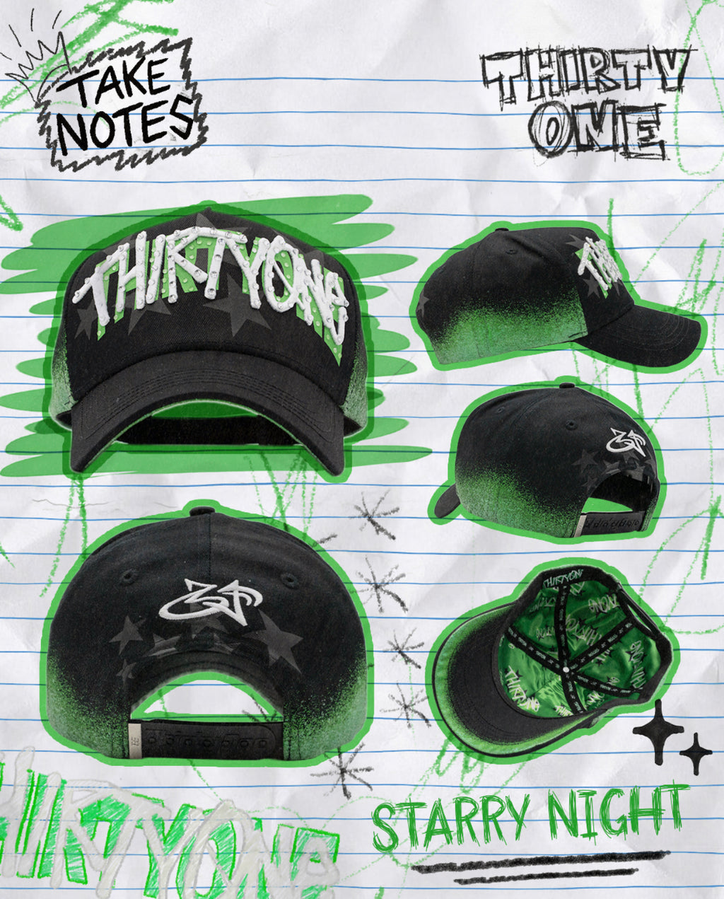 31 Hats Takes Notes - Starry Night