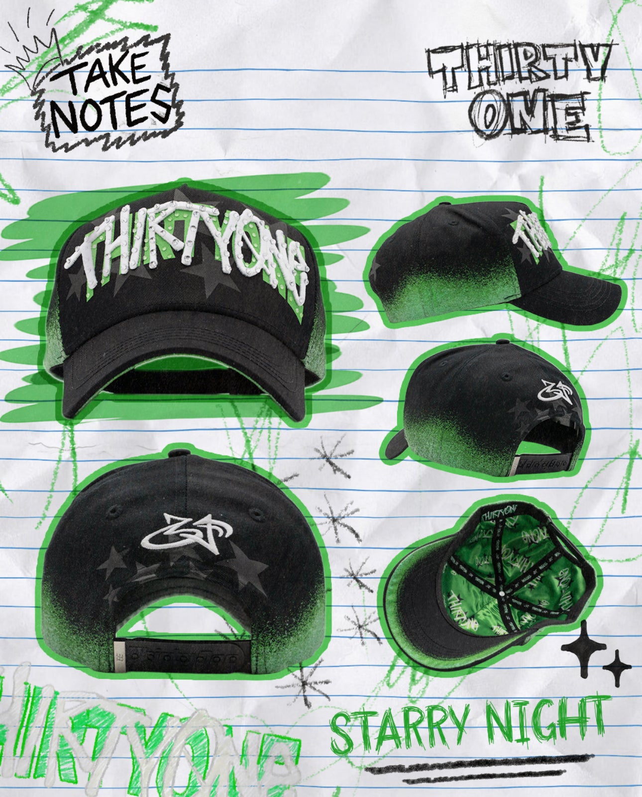 31 Hats Takes Notes - Starry Night